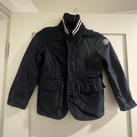 Kids boys' blue Moncler puffer jacket with long sleeves, - Picture 8 of 10